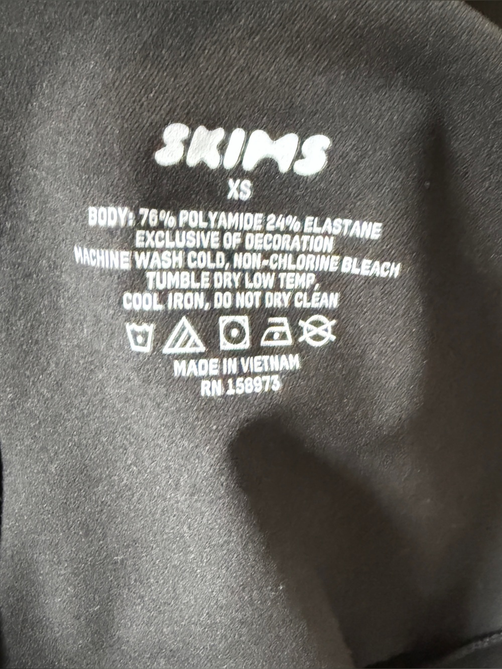 SKIMS Fits Everybody Slip Dress Black XS Bodycon Stretch Cami NWT*N2 - Picture 4 of 5